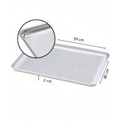 59x80x2 cm 2000 gr Delikli Poğaça Tepsisi